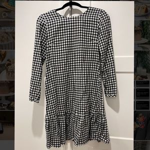 J.Crew Black and White Check Dress XXS